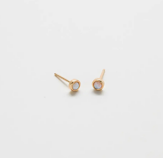 Admiral Row Round Opal Stud Earrings